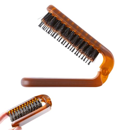 ADOFUN ヘアブラシ 静電防止ブラシ くし ヘアブラシ 折りたたみ ヘアブラシ 携帯用ブラシ 髪質改善 つやサラ美髪 軽量 かわいい 男性 女性 すべての髪質に合う