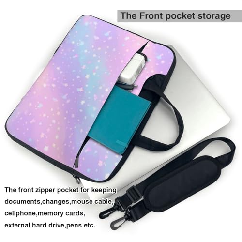 Maletín rosa con estrellas azules para laptop 15.6 pulg impermeable miniatura 6