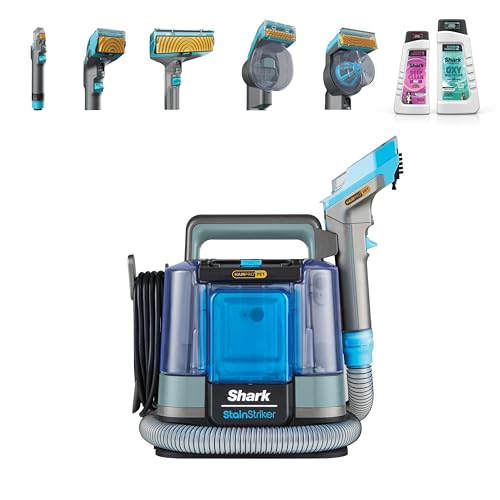 Shark StainStriker HairPro Pet Upholstery Carpet & Sofa Cleaner 450W Vacuum Pet Hair Remover Eliminates Stains & Odours Lightweight & Portable 4 Accessories & 2 Cleaning Formulas PX250UKCP