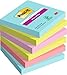 Produktbild Post-it Super Sticky Notes Cosmic Collection, Packung mit 6 Blöcken, 90 Blatt pro Block, 76 mm x 76 mm, Türkis, Grün, Pink - Extra-stark klebende Notizzettel für Notizen, To-Do-Listen und Erinnerungen