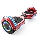 FUNDOT Hoverboards,Hoverboards autoequilibrante de 6.5 Pulgadas, Hoverboards con Hermosas Luces LED, Hoverboards con Altavoz Bluetooth, Regalo para niños