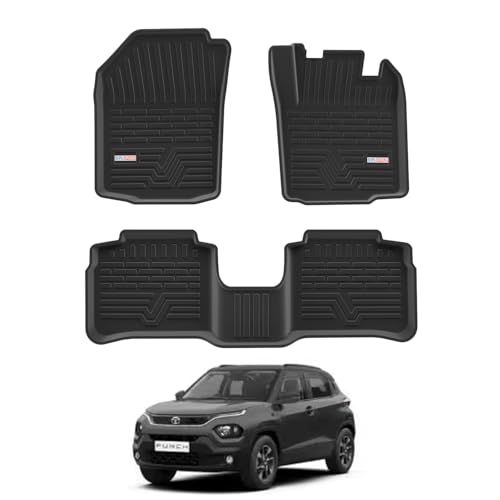 Image of 3D TPE Car Floor Mat for Punch (2021 Onwards) Custom Fit, Heavy Duty & Anti-Slip Punch Floor Mat | Easy to Clean, All Weather Resistant, Waterproof & Dustproof Car Foot Mat