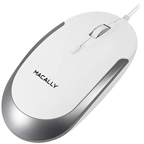 Macally Slim Wired Keyboard and a Silent Wired Mouse, Classic Apple Essentials