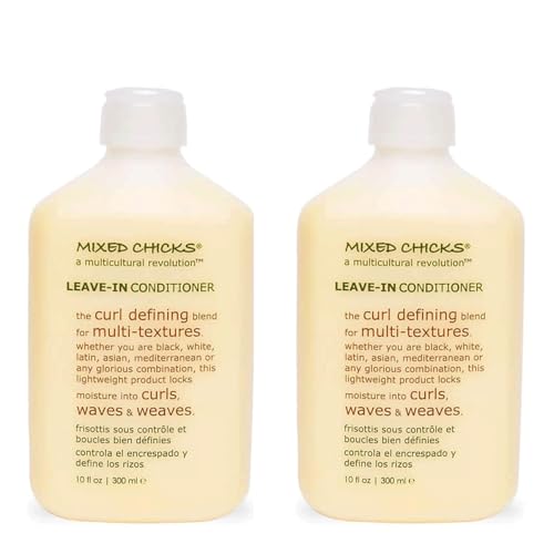 Mixed Chicks Curl Defining & Frizz Eliminating Leave-In Conditioner, Pack of 2, 10 fl.oz Each