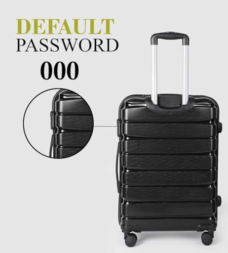 Image of Teakwood Leathers 65 CM 8 Wheels Trolley Bag, Hard Cabin Trolley, 360 Degree 8 Rotating Wheel (65 CM, Black)