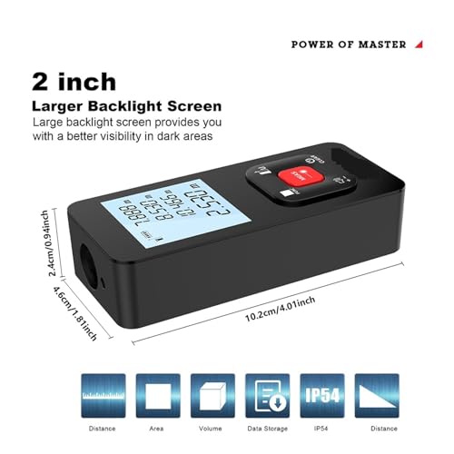 Télémètre laser bâtiment 120m outil mesure distance précision ruban flexible - 4
