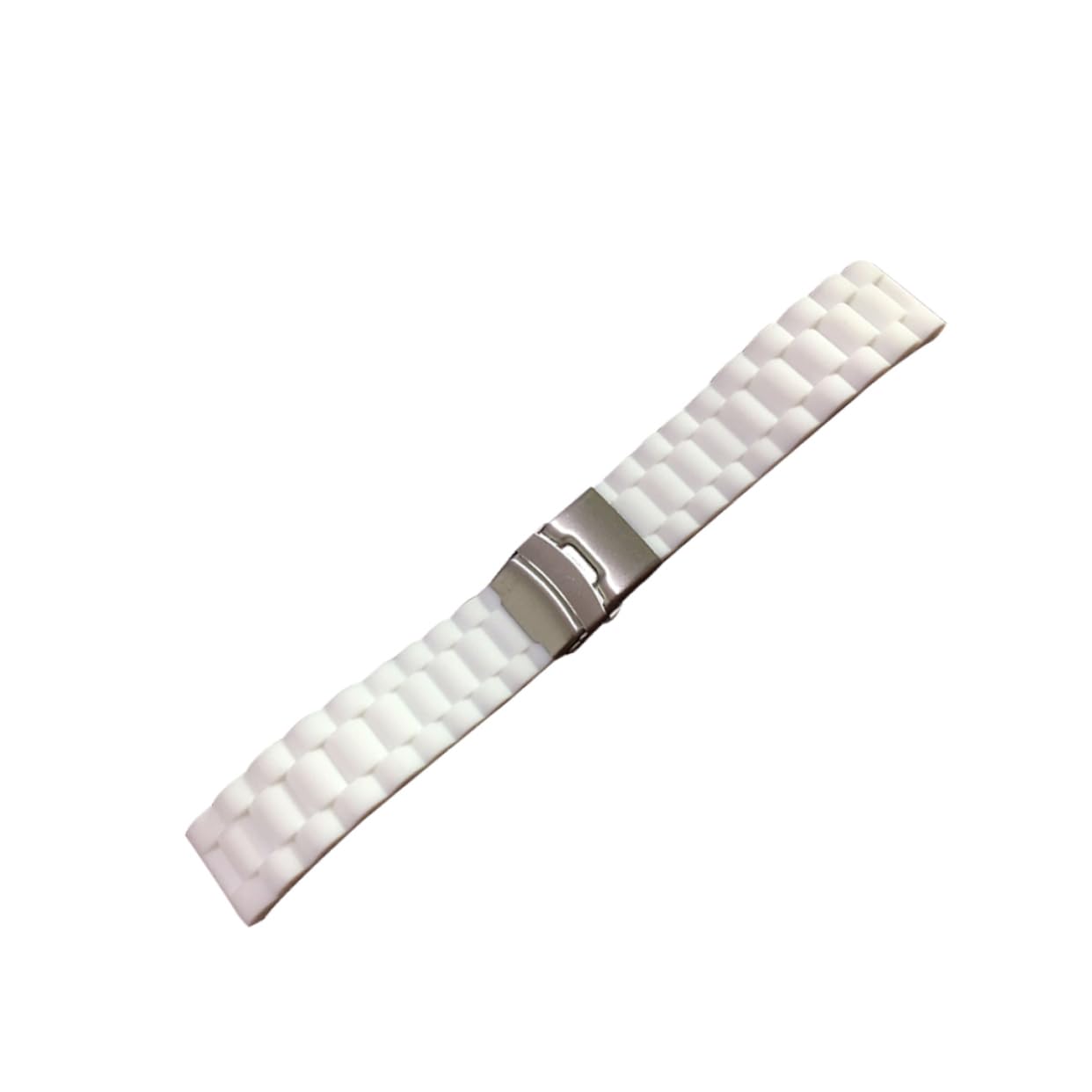 Healeved Silicone Watchband with Folding Clasp Elbow Design Stylish Stripes Comfortable Replacement Strap for Watches Lightweight and Durable present for Family and Friends