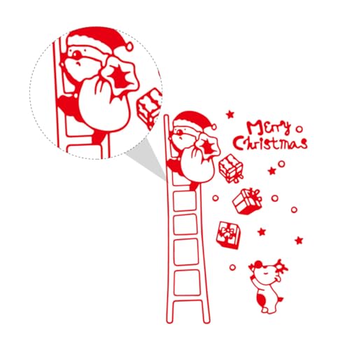 Sticker de pared Santa Claus Navidad 70x50cm PVC miniatura 3