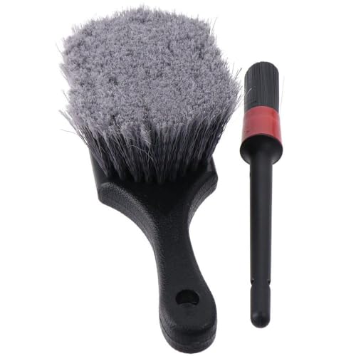 Image of 8 inch Plastic Scrub Brush, Cleaning Brush, Utility Scrub Brush, Plastic Handle, Nylon Bristles, Cleaning, Multi Purpose, Heavy Duty, Outdoor, Wheels and Tires