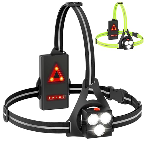 Joltix Lauflicht mit Reflektoren, 500 Lumen Lauflampe, USB Wiederaufladbare Brustlampe Laufen, 120° Einstellbarer Abstrahlwinkel Running Light,...