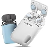 LENZBOX Soft Set inkl. 1x LenzCare - Premium All-In-One Kontaktlinsenbox für weiche Kontaktlinsen, Kontaktlinsenbehälter mit Flüssigkeit, reisetauglich & kompakt, Made in Germany, Farbe Blau