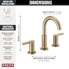 Amazon.com: Delta Nicoli Brushed Gold Faucet 3 Hole, 8 Inch Widespread ...