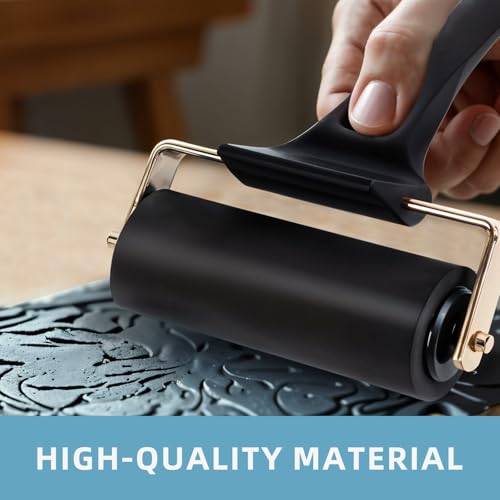 image for Falling in Art Rubber Roller Brayer for Crafting - Ink Roller Tool for