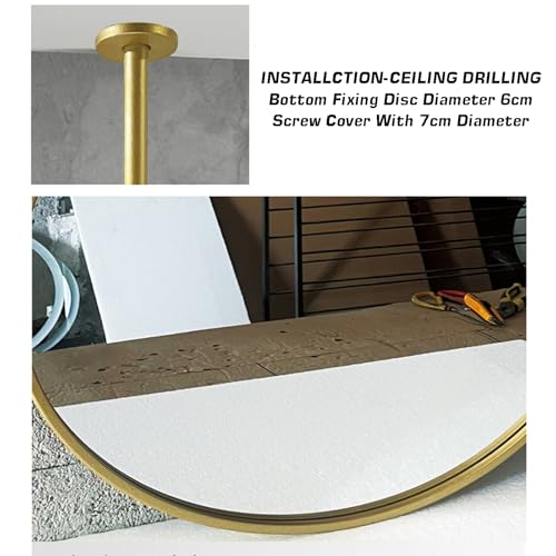 Miroir Ovale de Plafond LED Résistant Humidité Fixation Suspendue - 7