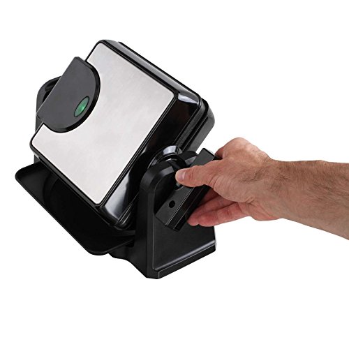 Rotierendes Waffeleisen Belgische Waffeln Waffelautomat (4 Brüssler Waffeln, Rechteckform, Antihaftbeschichtung, 1000… – Bild 3