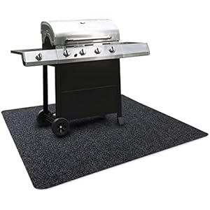 Floordirekt – Barbecuemat ‘Dalton’ | Grillbeschermingsmat voor terras, balkon & tuin | vuurvaste, antislip vloerbeschermingsmat | 100 x 120 cm | antraciet