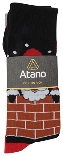 Confezione da 6 calzini natalizi da uomo in cotone...