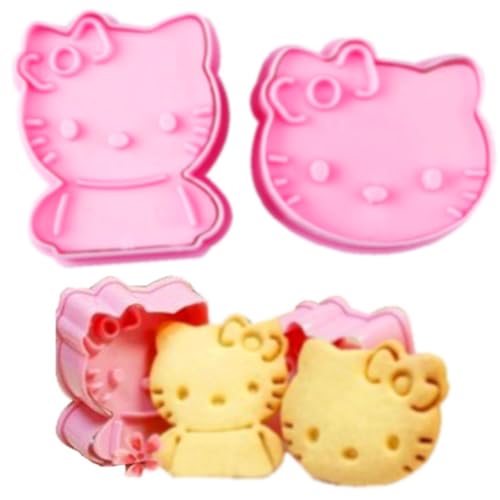 Animal Cookie Cutters Set Cookie Stamps For Baking Cookies，2 Piece 3D Animal Embossing Cutters For Biscuit Cheese Baking Molds