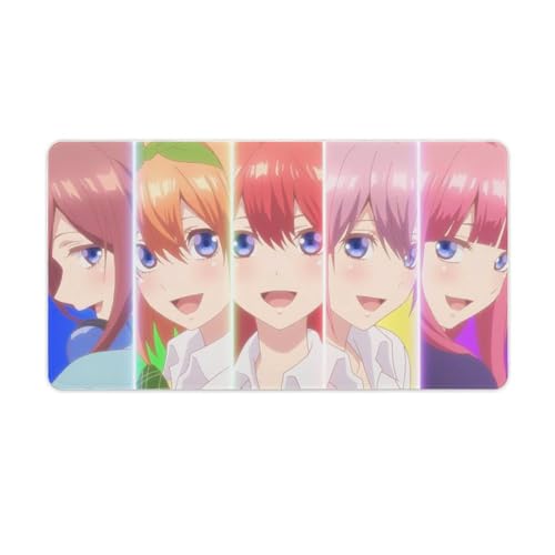 五等分の花嫁 マウスパッド 大型 ゲーミング 滑り止め 防水 デスクマット 超大型 デスクパット パソコンマット ゲーミ 可愛い 大判 装飾 マウス対応 耐久性 滑り止め おしゃれ 大きいサイズ プレゼント 贈り物 40X75cm
