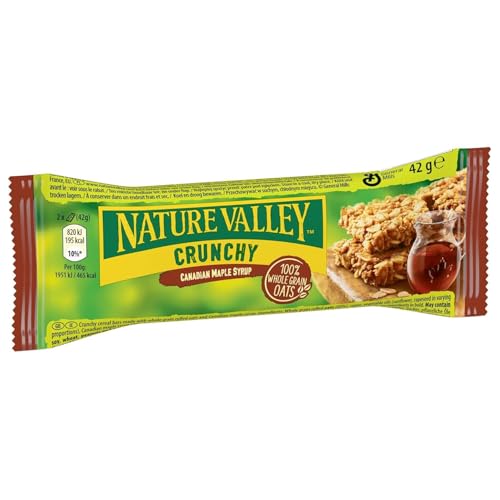 Nature Valley Crunchy Family Pack – Variety Pack mit Hafer, Honig, Dunkler Schokolade & Ahornsirup, Snack für Schule, gesundes Pausenbrot, laktosefrei, 1er Pack, 10 Packungen – je Packung 2 Riegel