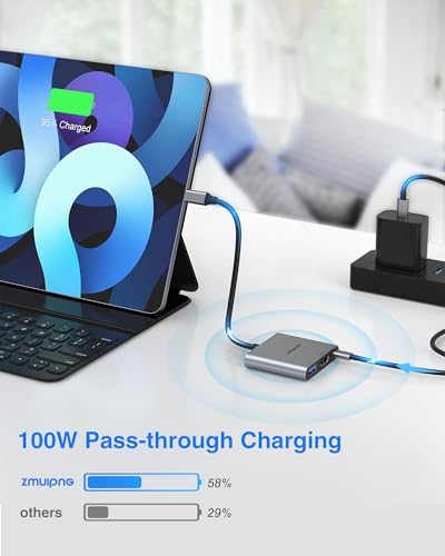 Image of USB C to HDMI Adapter 4K USB Type C Hub Adapter Multiport AV Converter | HDMI to USB C Hub with 100W PD USBA 3.0 Port for MacBook Pro MacBook Air 2019 /2018 iPad Pro 2019
