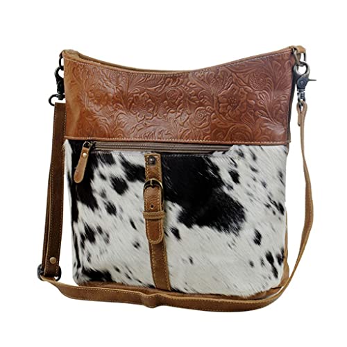Myra Bag Snooze Leather & Cowhide Bag Upcycled Cowhide & Leather S-28462