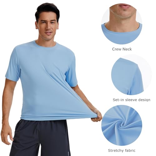 Men's UPF 50+ Quick Dry Long Sleeve Shirt Moisture Wicking Lightweight Hiking Tee for Outdoors Activities Fishing Running4