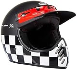 bell moto 3 usato Off-road BELL MOTO-3 FASTHOUSE CHECKERS HELMET M/G BLACK/WHITE/RED S