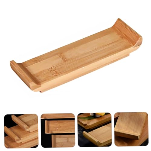 Bandeja de sushi pequeña de madera Amosfun miniatura 6