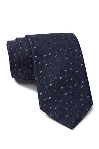 Boss Hugo Boss Woven Pattern Italian Silk Tie, Dark Blue 50423442
