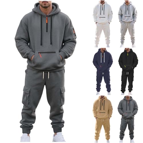 Cambkatl Mens Tracksuits - 1/4 Zip Hoodies & Sweatpants 2025 Fall Jogging Suits 2 Piece Sweatsuit Outfits with Pockets2