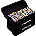 TongfuShop 80 Farbige Marker Set, Marker Stift Set Doppelspitze Textmarker, für Studenten Manga Kunstler Sketch Marker Stifte Set