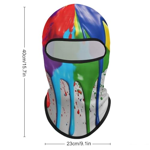Balaclava con estampado de salpicaduras de pintura para hombre y mujer, máscara facial protectora contra el sol, transpirable, cubre toda la cabeza para senderismo, ciclismo, correr y conducir miniatura 2