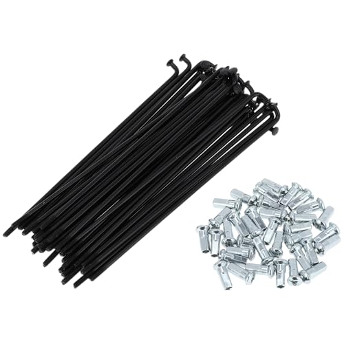 A ABSOPRO Bicycle Spokes 12G 125mm Length Bike Wheel Spokes Carbon Steel Black 1 Set