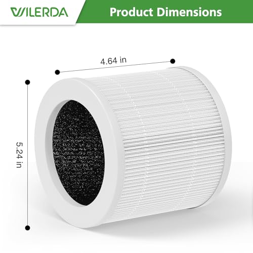 Image of 2 Pack A1 Replacement Filter Compatible with VEWIOR Air Purifier HQSC-50, HQKJ-80, AMEIFU AP01W, KOIOS HQKJ-50 Air Pur ifier, 3-in-1 HEPA Air Cleaner Filter