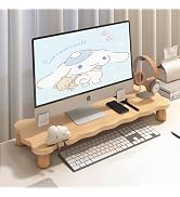 Amazon.co.jp: Mirasizuku モニター台 卓上 pc台 木製 パソコン 台