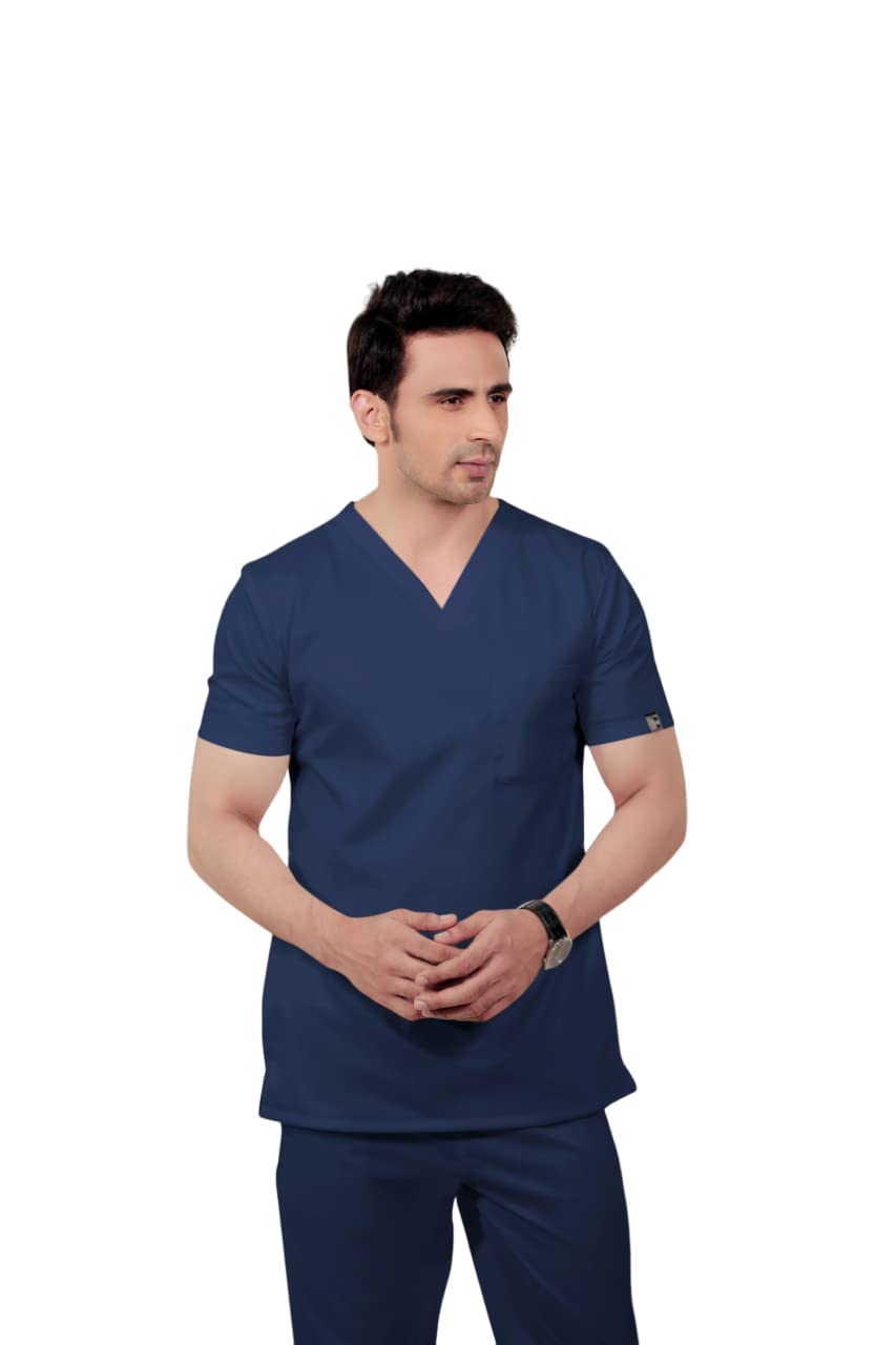 THE SCRUB LIFE Medical Scrubs for Doctors Men/women Professional Scrub Suit for Doctors Surgeons Hospital Ot Dressdark Grey/V Neck/straight Pants Navy Blue (Size-S) (B0BX33893Z) Amazon Price History, Amazon Price Tracker
