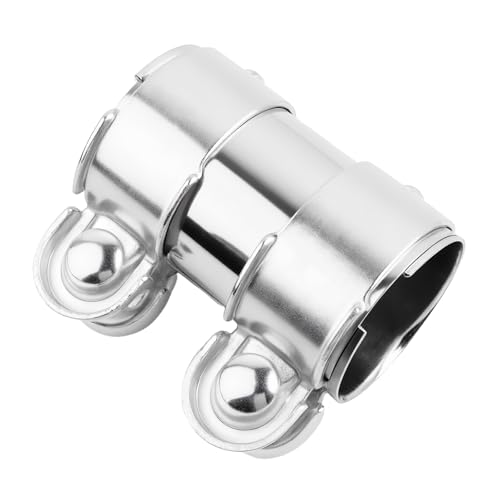 2 Inch Exhaust Clamps,Stainless Steel Muffler Clamp for Tightly Connecting Tubes,Universal Butt Joint Band Exhaust Pipe Clamp As Exhausts Coupler for Most Vehicles (2 Inch)