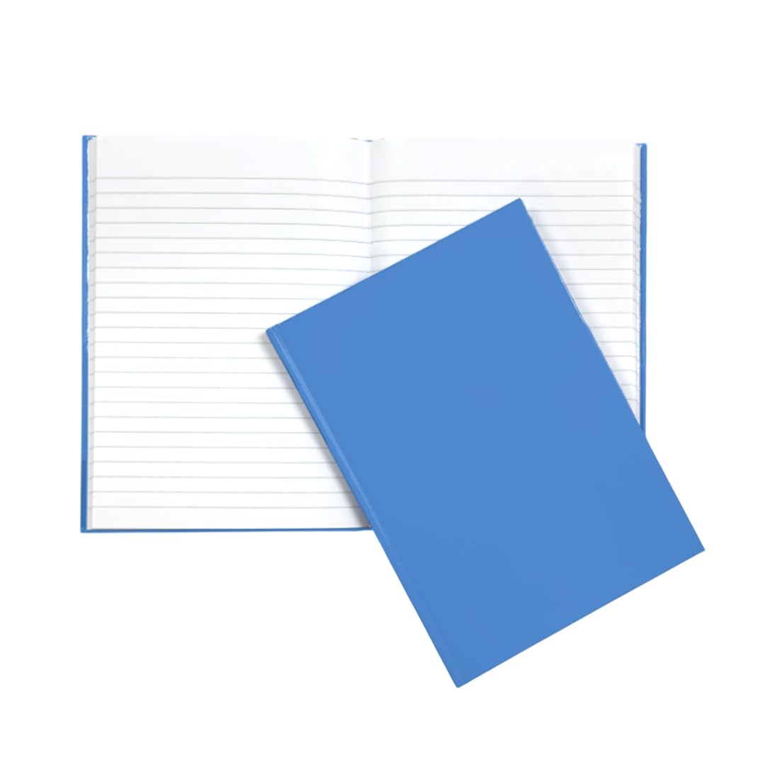 Janrax A5 160 Pages 8mm Ruled Blue Casebound Notebook