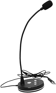 UKCOCO Desktop Microphone Stand USB Microphone 1 Set Durable Novel Practical Useful Computer Microphone for Video Live Conference Computer Stand Desktop USB Computer Microphone