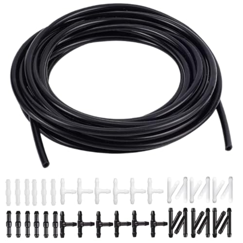 37Pcs Car Windshield Washer Hose Repair Kit - 5m/16.4ft Hose with 36 T/Y/I Connectors Universal Fit for Cars Trucks & SUVs (Pump to Nozzle)