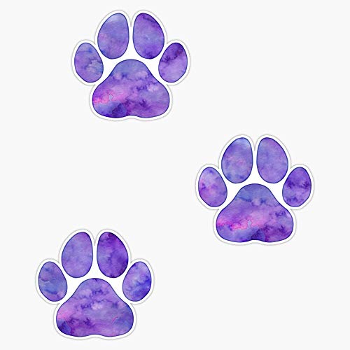 Purple Watercolor Paw Prints Vinyl Waterproof Sticker Decal Car Laptop Wall Window Bumper Sticker 5