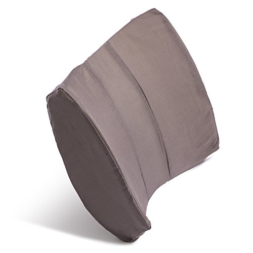 Hermell Products Softeze Memory Foam Lumbar Cushion With Grey Polycotton Cover #TOP1
