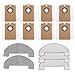 13Pcs Vacuum Parts Fit For MONSGA MS1 MAX Robot Vacuum Cleaner Accessories, 5pcs Microfiber Mop Pads, 8pcs Dust Filtration Collection Bags, Replacement Parts For MONSGA MS1 MAX