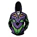 Lilongjiao Shin Seiki Evangelion Eva 01 Cosplay Zip Up Hoodie Jacket Imprimer (Color : Multi-colored, Size : XL)
