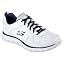 White Leather Mesh Pu Navy Trim
