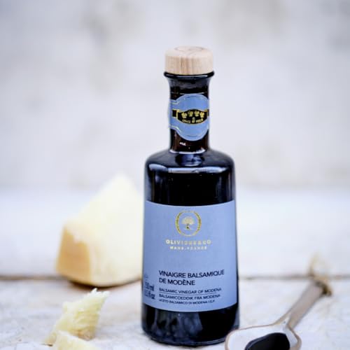 Aged Balsamic Vinegar of Modena IGP – Premium Italian Balsamic Vinegar by Oliviers & Co | Naturally Aged in Wooden Barrels, Smooth & Sweet Gourmet Vinegar | Perfect for Salads, Cheese, Glazes & Gifting | 8.5 fl oz - Thumbnail 3