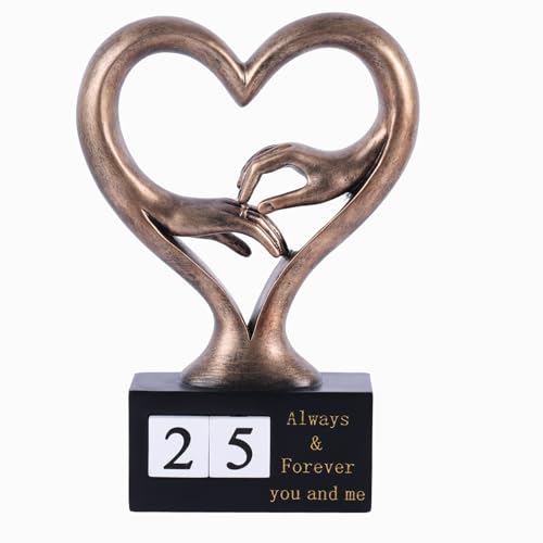 Estatua decorativa en forma de corazón para parejas