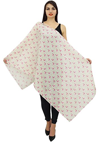 Indian Women Wrap Scarf Flamingo Print 100% Cotton Lightweight, Shawl, Scarves Sarong Shawl-28x72 Inches2