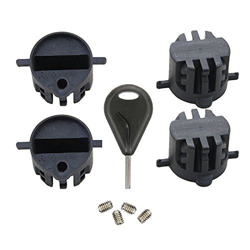Mangobuy 4pcs FCS Aletas de Surf Enchufe con Tornillos Caja de Tabla de Surf Aleta De Plástico con Un Fin Clave